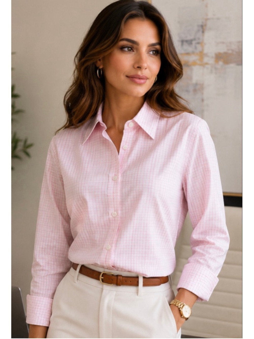 New Brooks Brothers Pink White Plaid Button Down Shirt Size 12